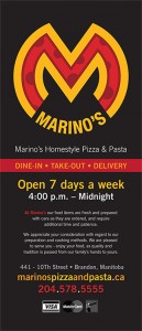 Menus | Marino's Pizza and Pasta